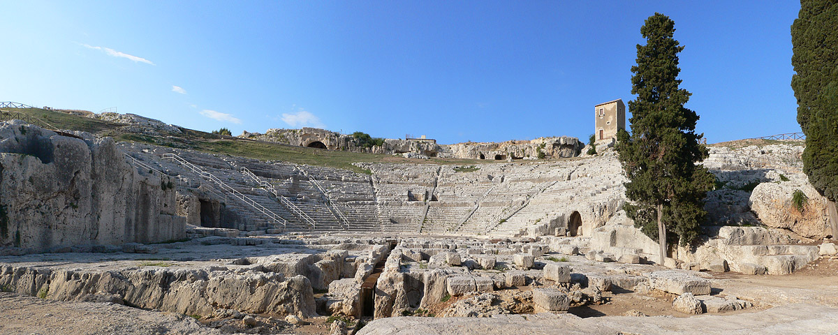 Het Griekse amfitheater in Syracuse